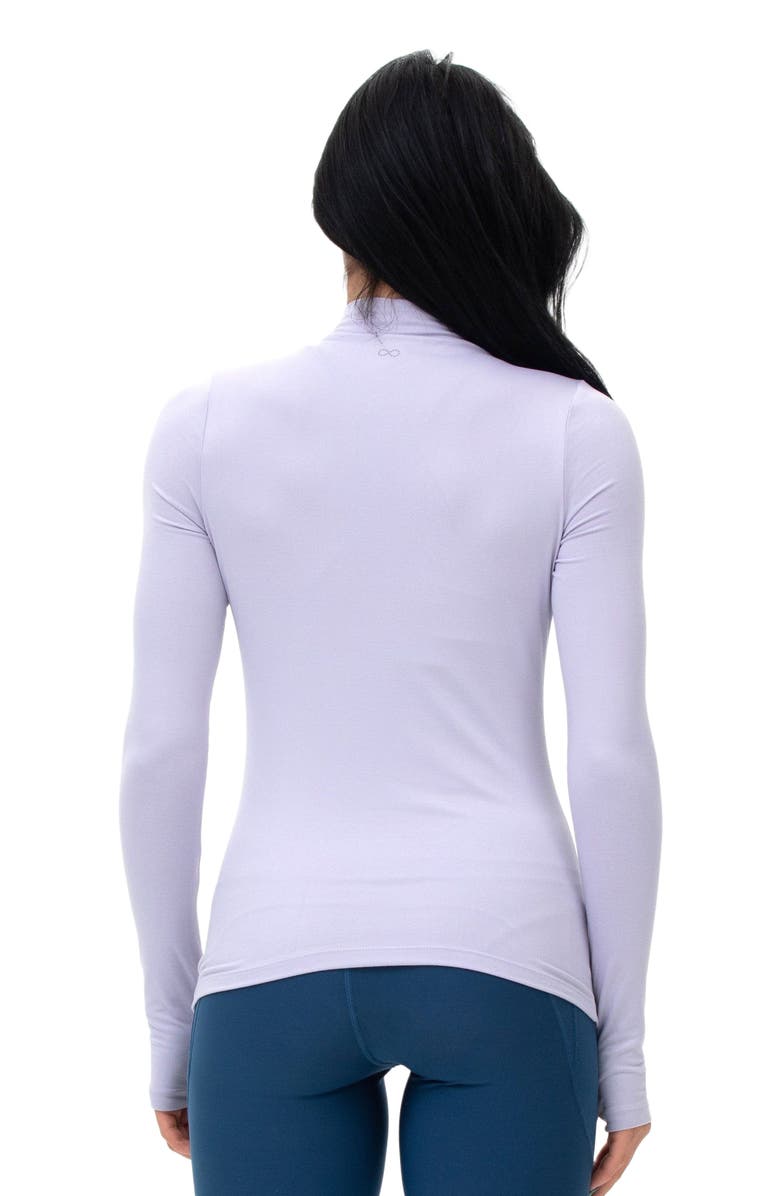 Rebody Active Cozy Mock Neck Long Sleeve Top, Alternate, color, Purple Lace