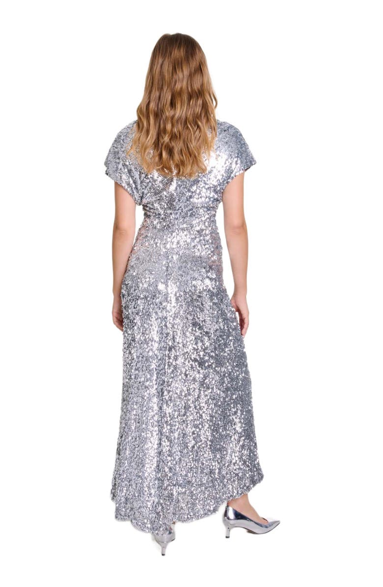 maje Sequin maxi dress, Alternate, color, 