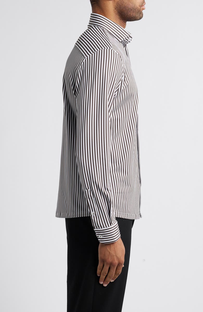 Stone Rose Bengal Stripe Techno Stretch Performance Button-Up Shirt, Alternate, color, 
