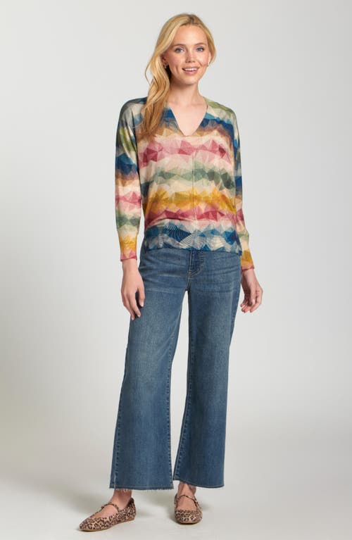 Apny Triangle Stripe Sweater In Multi