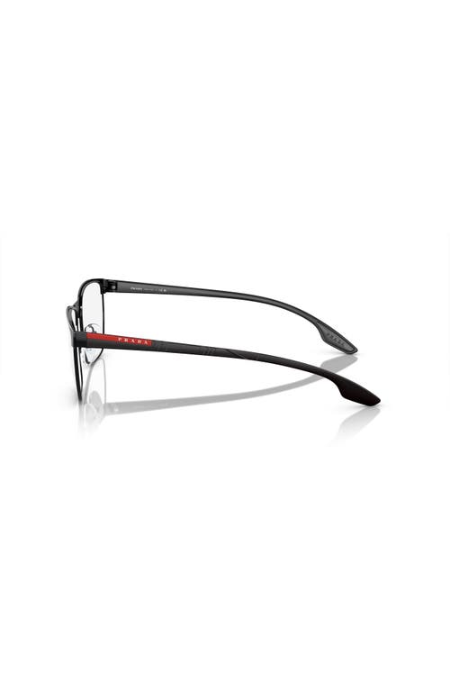 Prada Linea Rossa 55mm Irregular Optical Glasses In Black