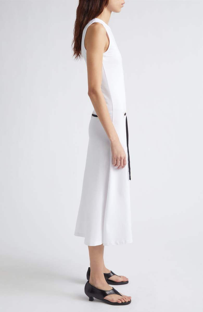 Paloma Wool Suni Drawstring Organic Cotton Knit Midi Dress, Alternate, color, 000 - White