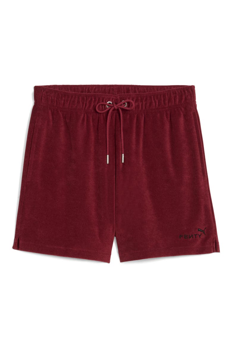 x Fenty Towel Cotton Blend Terry Track Shorts, Alternate, color, TEAM REGAL RED