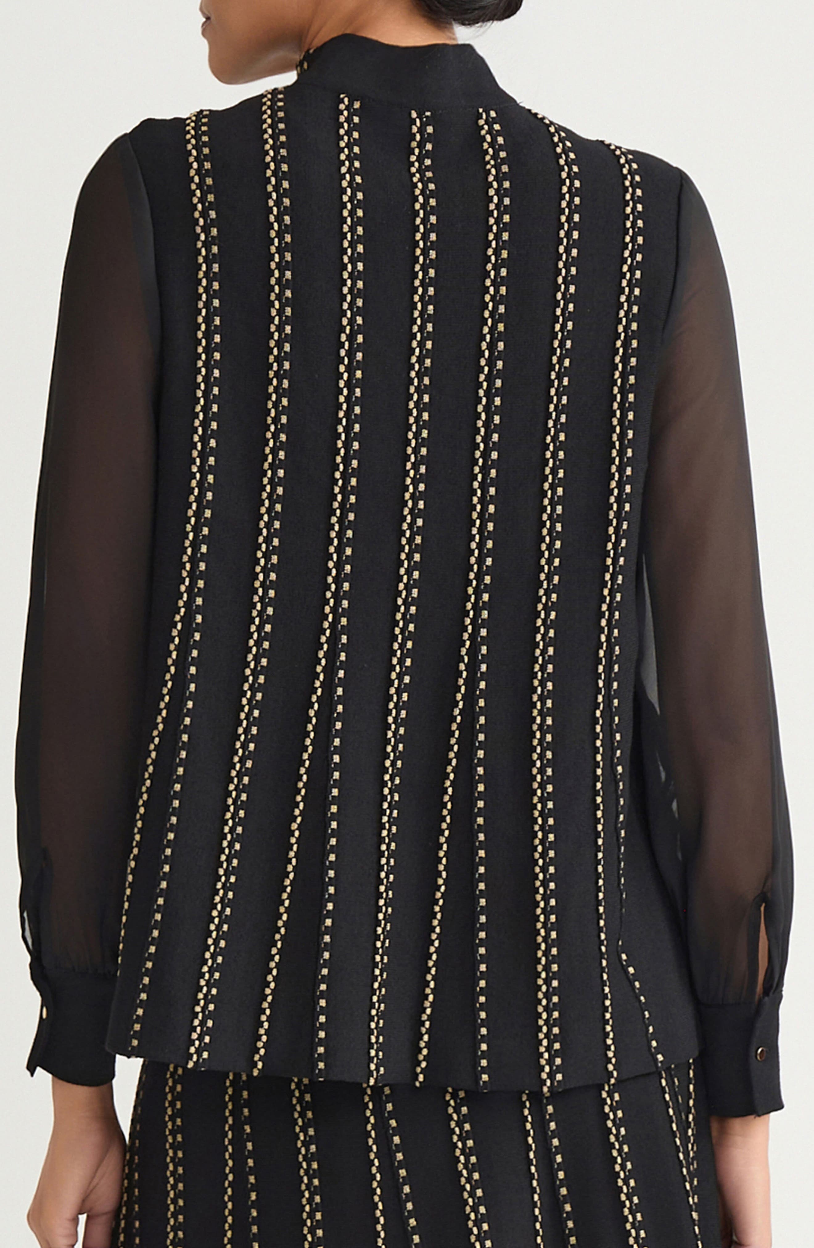 Metallic Stripe Cardigan - image 2