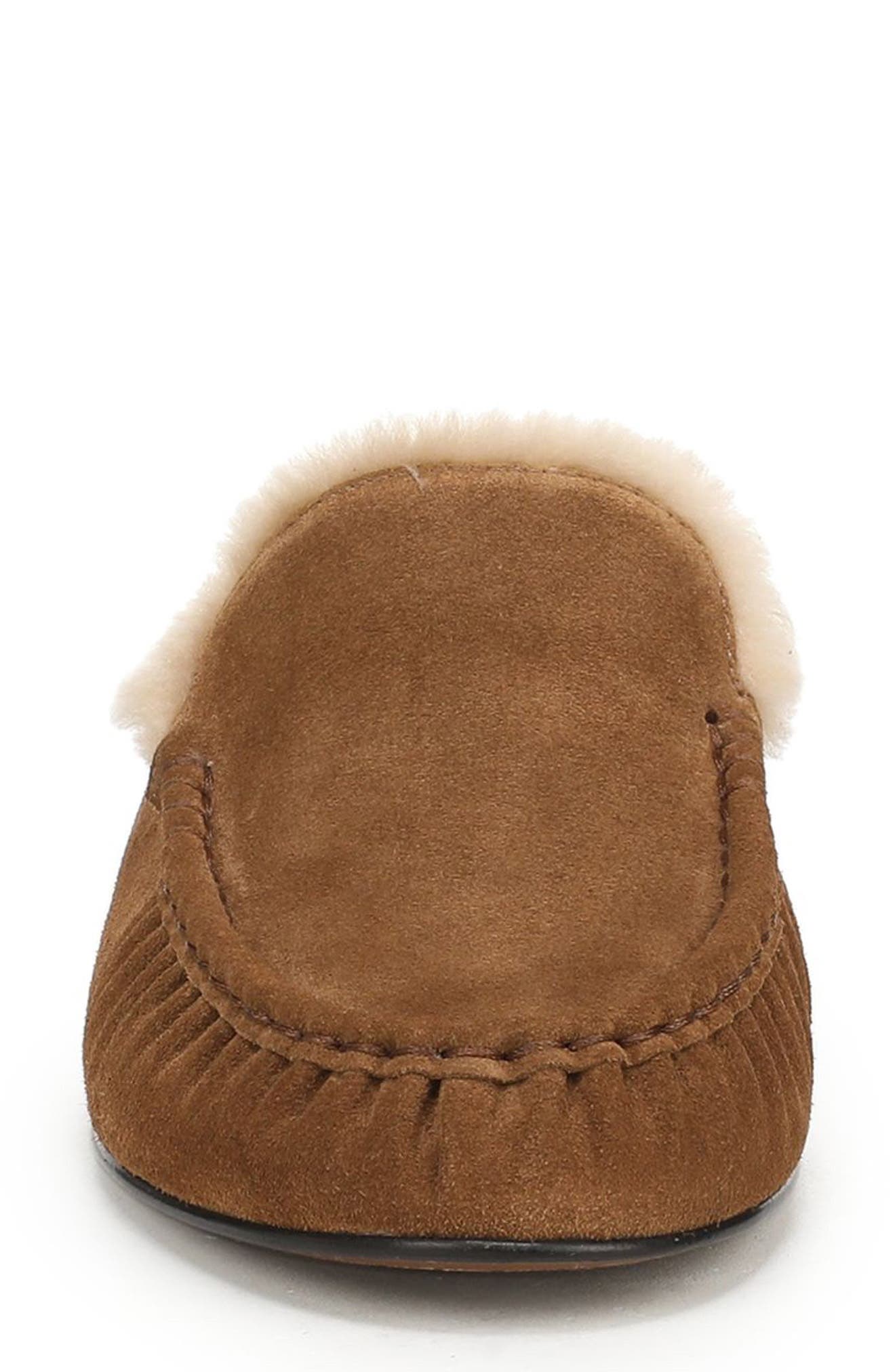 Tevin Genuine Shearling Lined Flat Mule, Alternate, color, ELMWOOD SPORT SUEDE