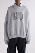 Balenciaga Shirt Collar Graphic Sweatshirt