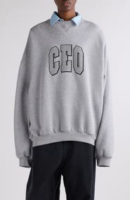 Balenciaga Shirt Collar Graphic Sweatshirt