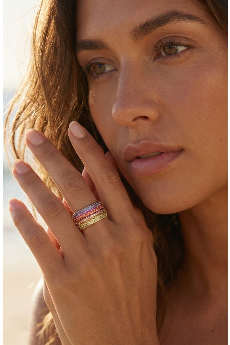 Billionaire Ring, Alternate, color, Rainbow Ember