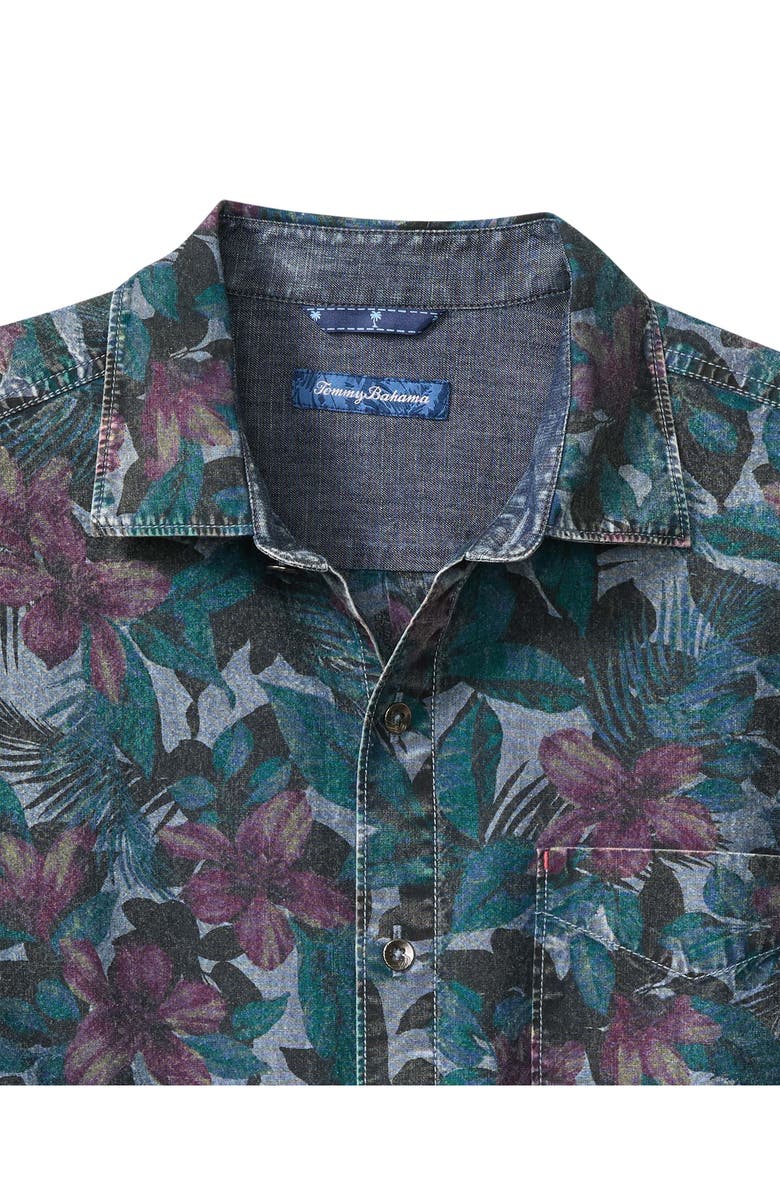 Tommy Bahama Blue Bay Gardens Cotton Denim Button-Up Shirt, Alternate, color, Sky Dive