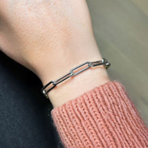 The Lovery Fine Jewelry Extra Large Paperclip Bracelet In Silver
