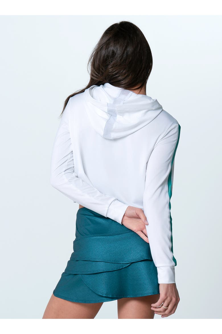 Cindy Colorblock Hoodie, Alternate, color, White