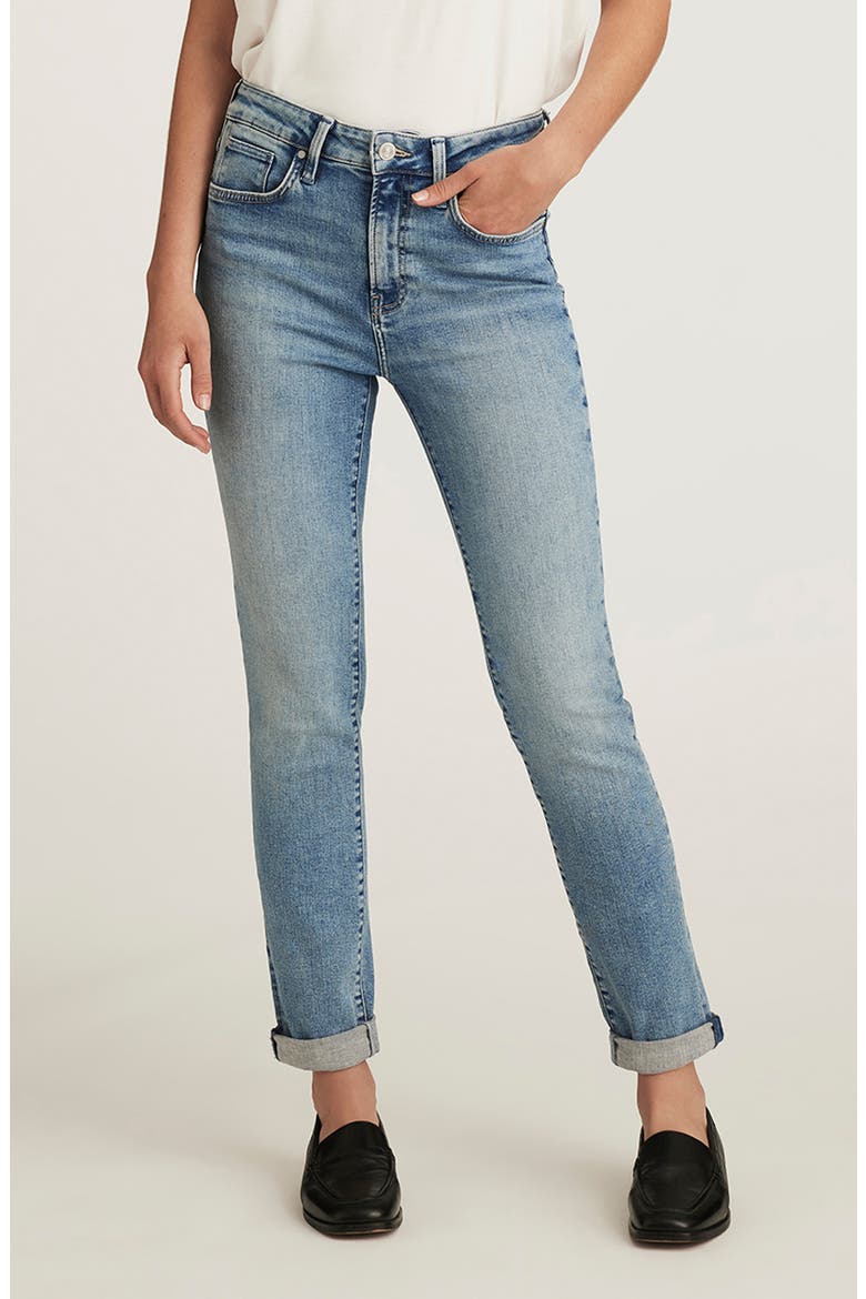 Kathleen Brushed Flex Slim Fit Jeans, Main, color, LIGHT BRUSHED FLEX BLUE