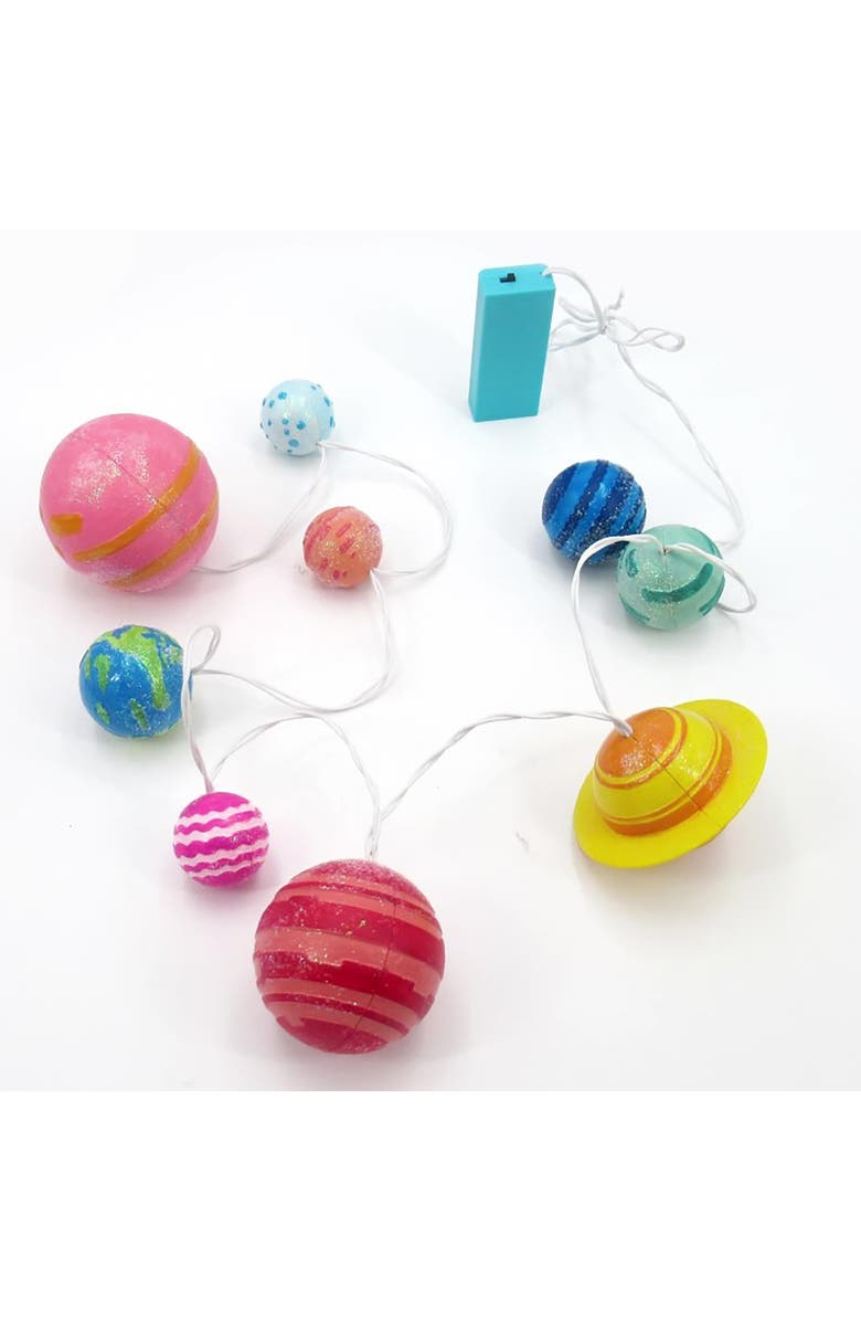 4M Steam Powered Kids Solar System String Lights Mini Planetarium, Alternate, color, Multicolored