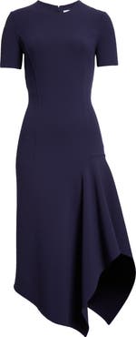 Michael Kors Collection U-Neck Sleeveless Satin Midi Dress
