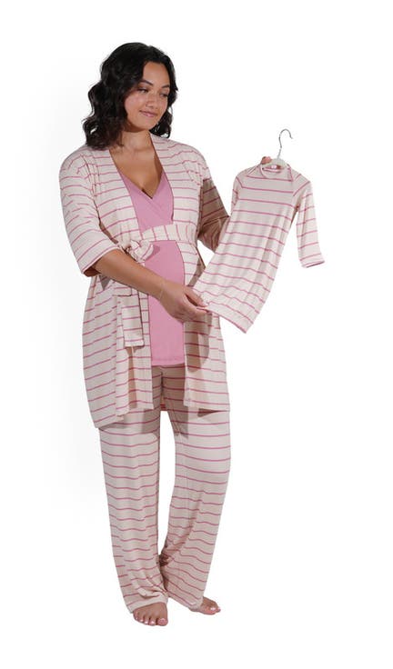 Analise During & After 5-Piece Maternity/Nursing Sleep Set for Mom & Baby