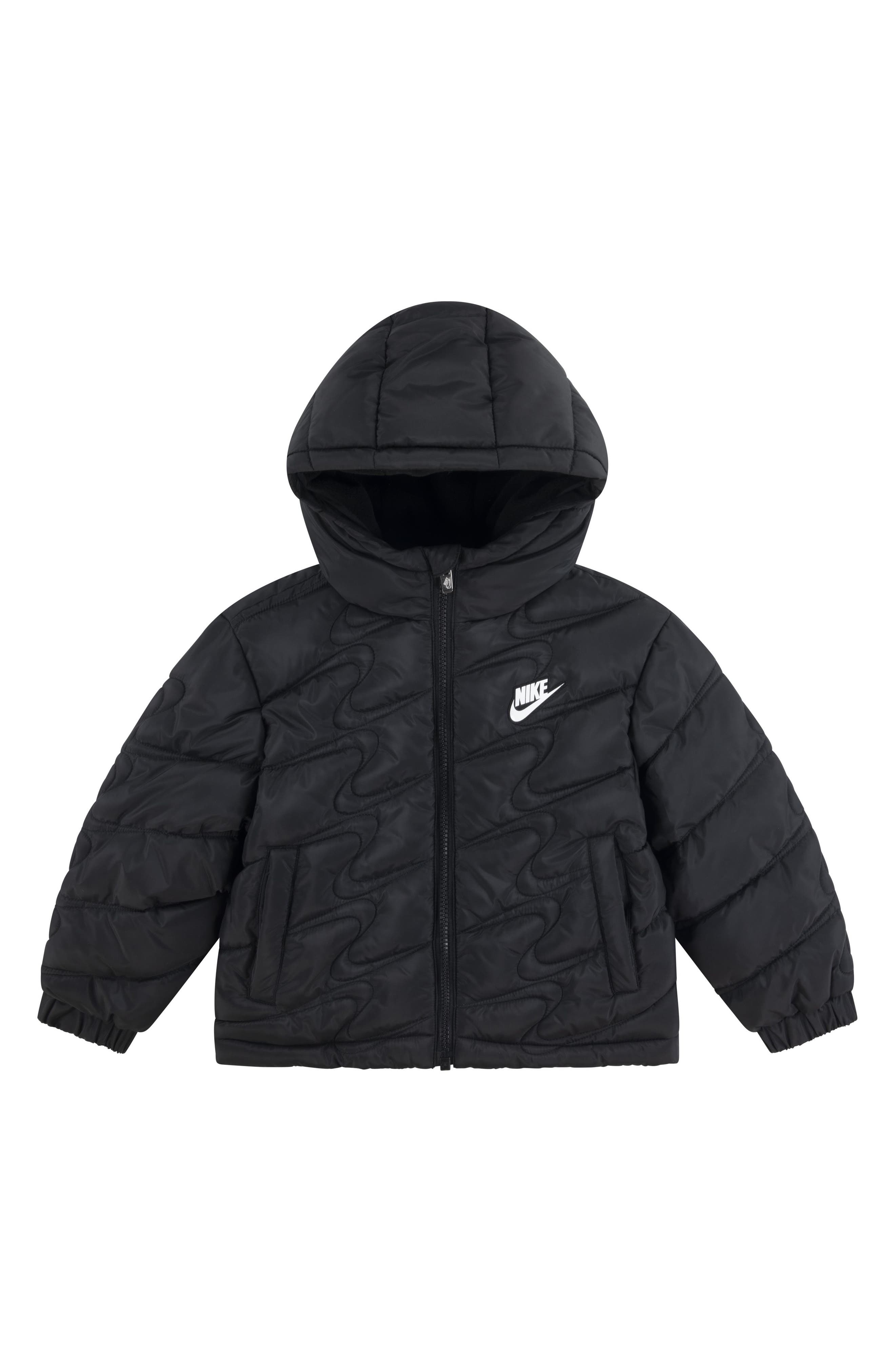 Nike Kids' Swoosh Quilted Hooded Puffer Jacket
