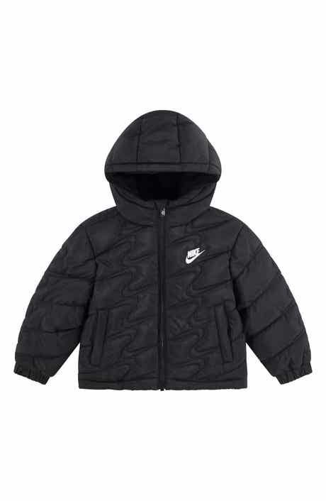 Nike Kids' Swoosh Quilted Hooded Puffer Jacket
