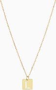 Oradina 14K Gold Initial Tile Petite Necklace