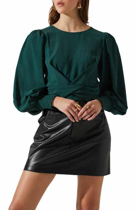 ASTR the Label Wrenley Balloon Sleeve Crop Top