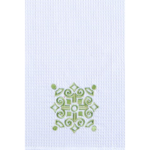 Colonial Williamsburg Boxwood Abbey Waffle Weave Cotton Kitchen Towel