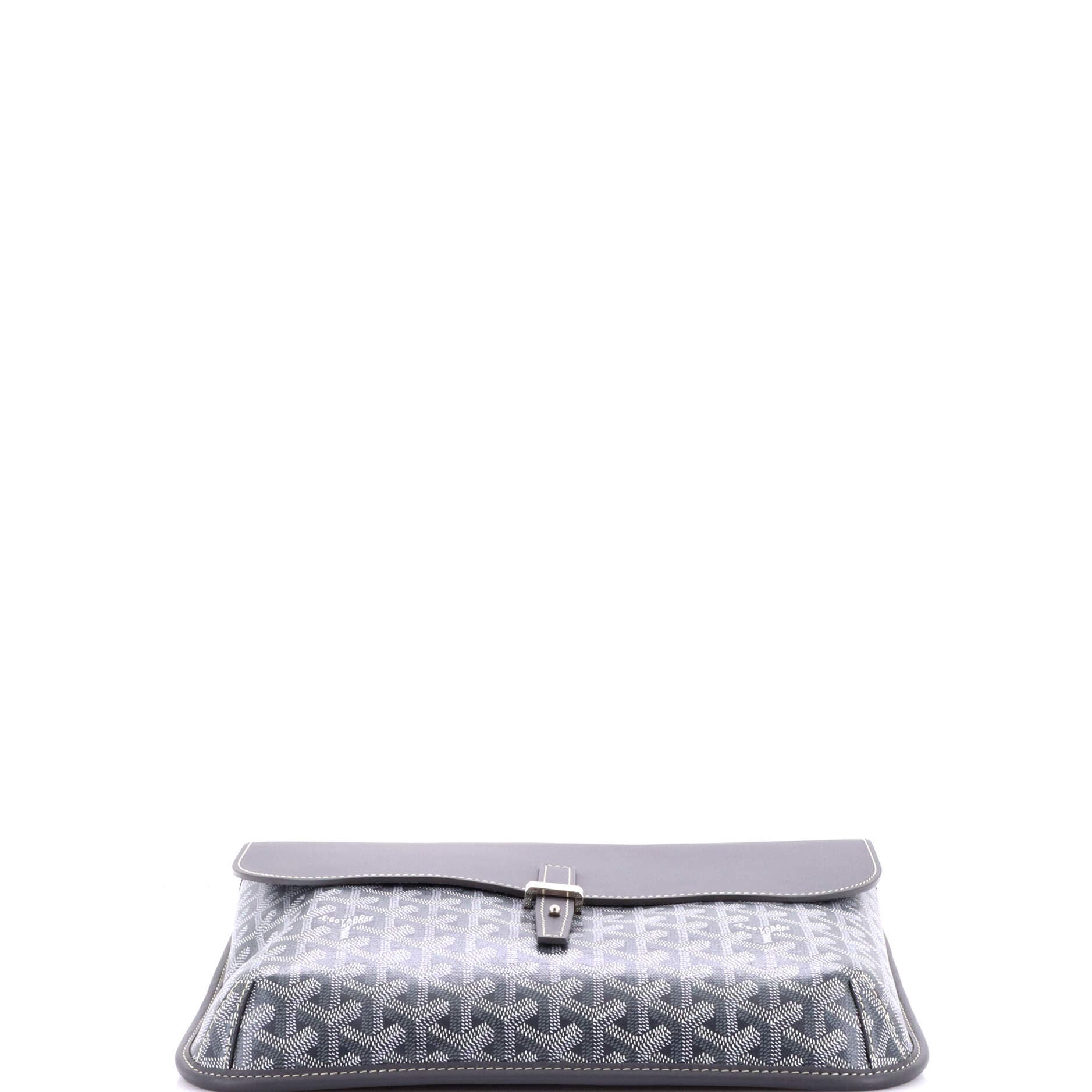 Pre-Owned Goyard Coursier Messenger Bag Coated Canvas and Leather, Alternate, color, Gray