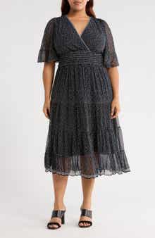 MAX STUDIO Smocked Waist Mesh Dress