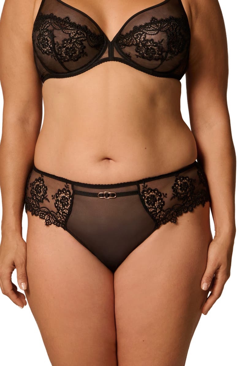 Simone Perele Idole Boyshorts, Alternate, color, Black