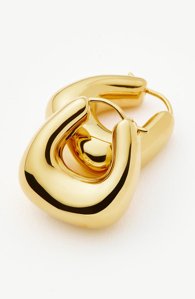 Missoma Sculptural Chubby Small Hoop Earrings, Alternate, color, Gold