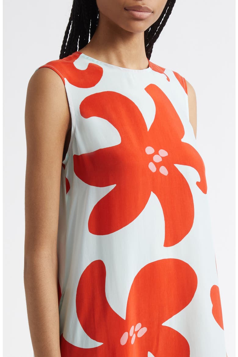 Migot Villinarsissi Sleeveless Cupro Shift Dress, Alternate, color, LIGHT TURQUOISE, ORANGE