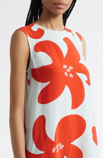 marimekko - Migot Villinarsissi ワンピース Marimekko Migot Villinarsissi Sleeveless Cupro Shift Dress
