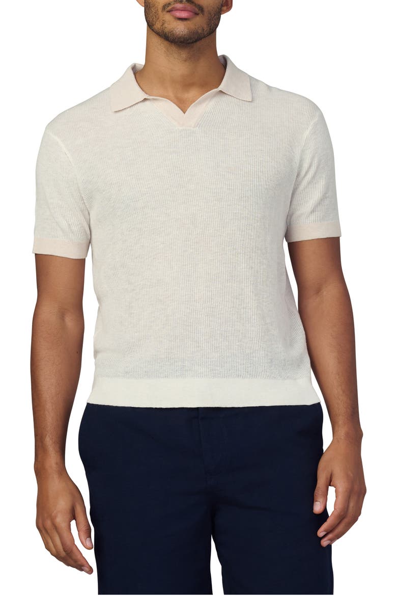 Club Cotton & Linen Polo, Main, color, PAPYRUS