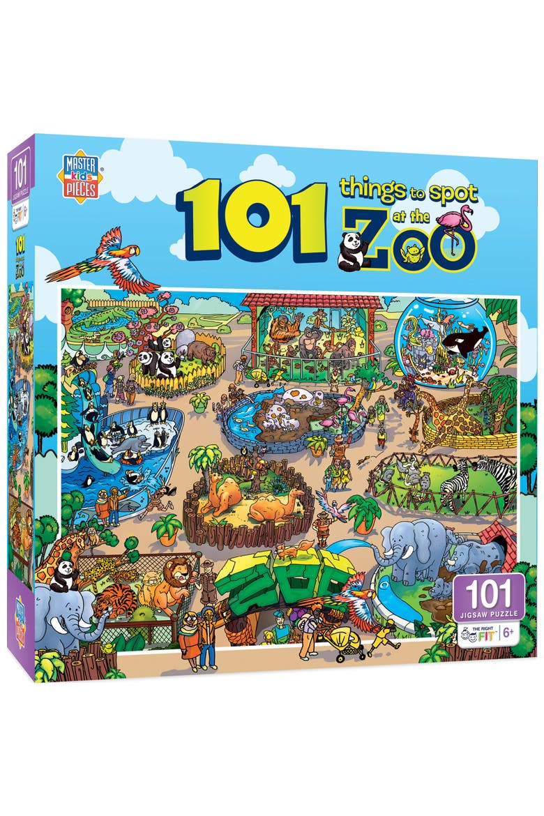 101 Things to Spot Zoo 100 Piece Puzzle, Main, color, Multicolor