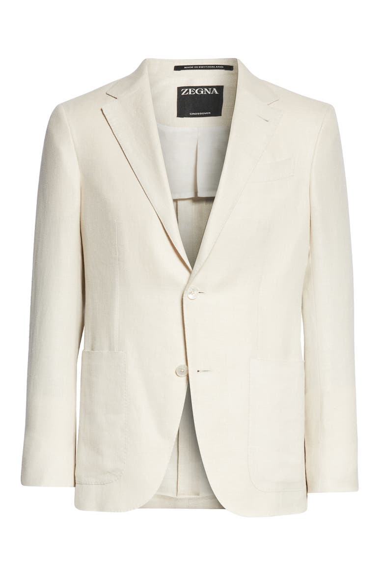 Fairway Crossover Linen & Wool Blend Sport Coat, Alternate, color, ECRU