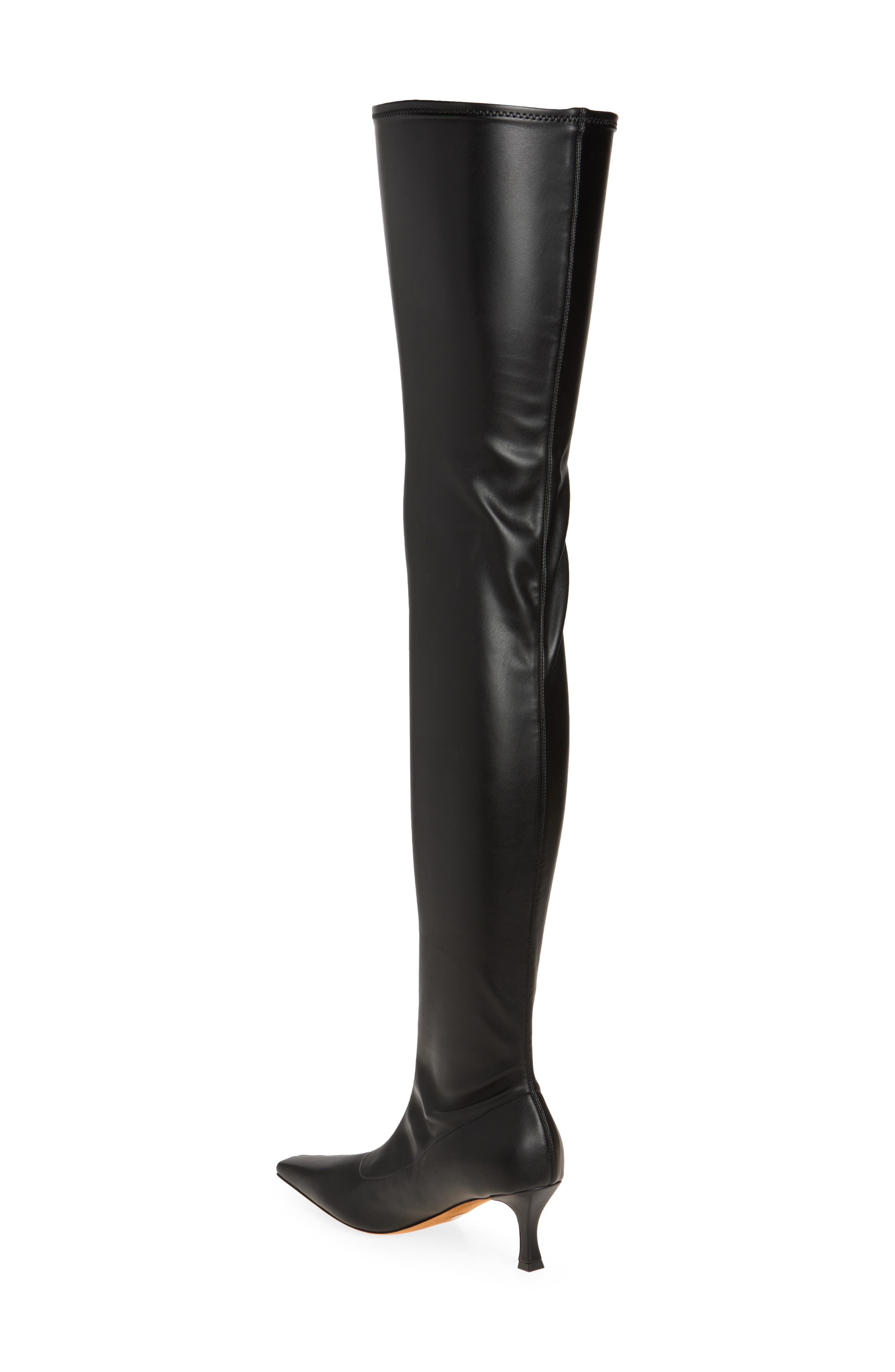 Trap Over the Knee Boot, Alternate, color, BLACK