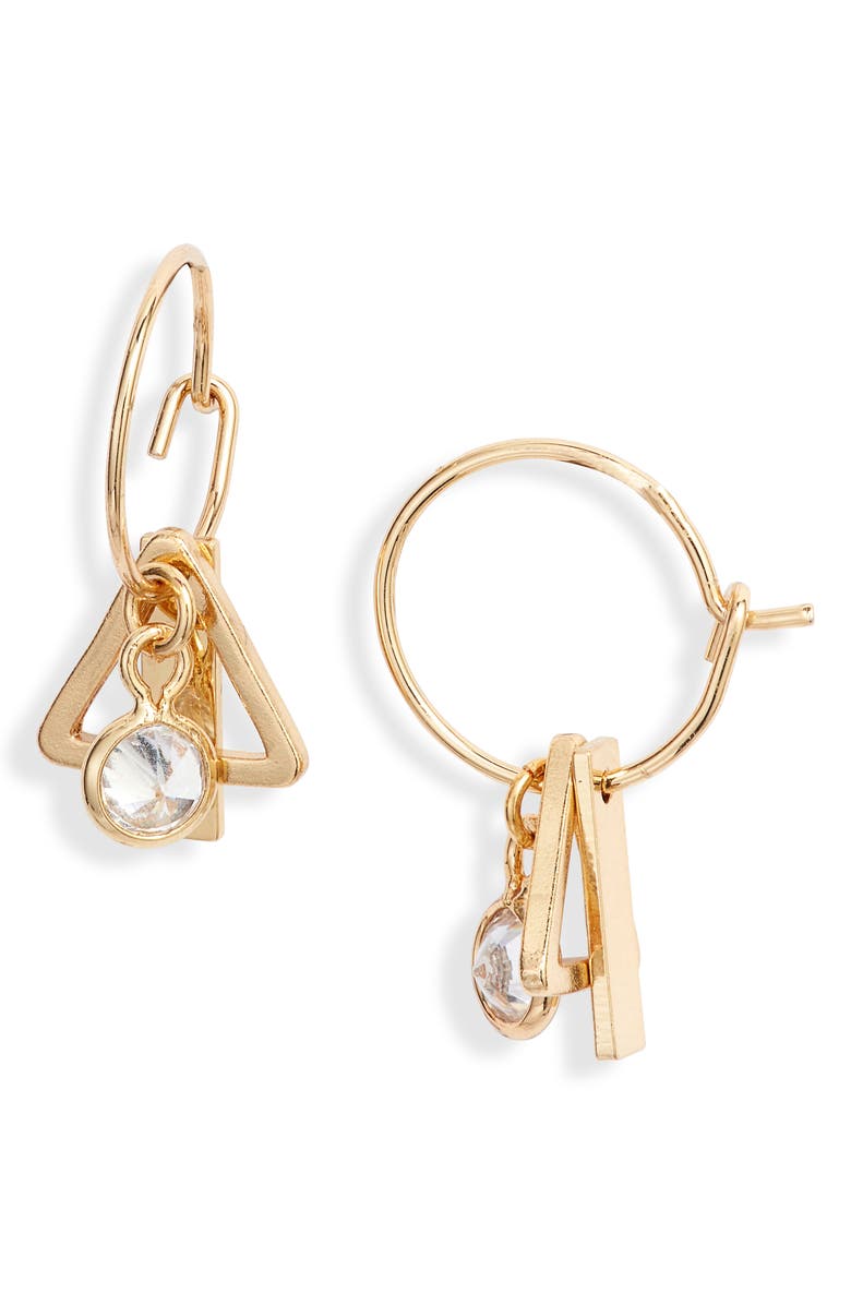 Ettika Tiny Charm Hoop Earrings, Main, color,