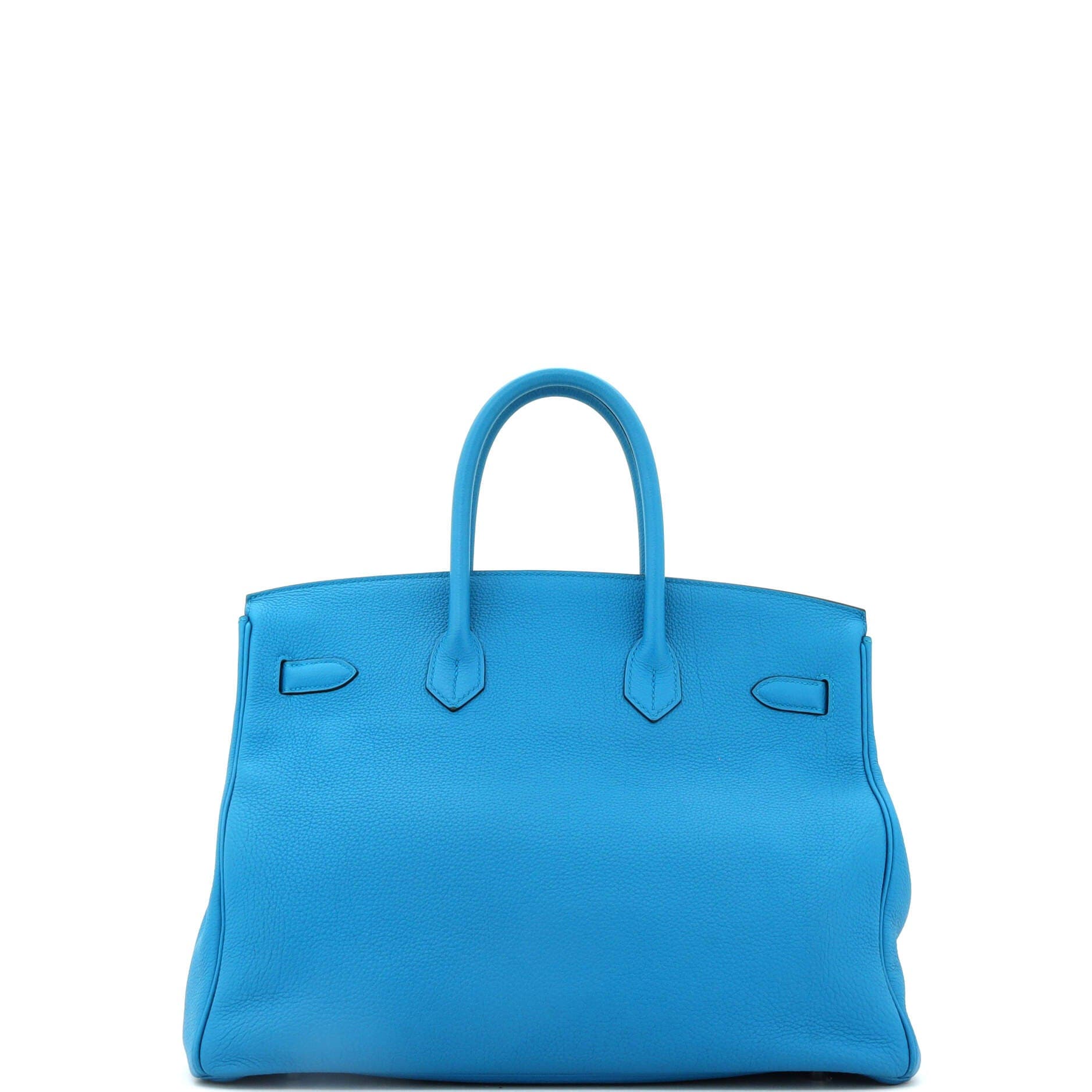 Pre-Owned Hermes Birkin Handbag Blue Togo with Palladium Hardware 35, Alternate, color, Bleu Zanzibar