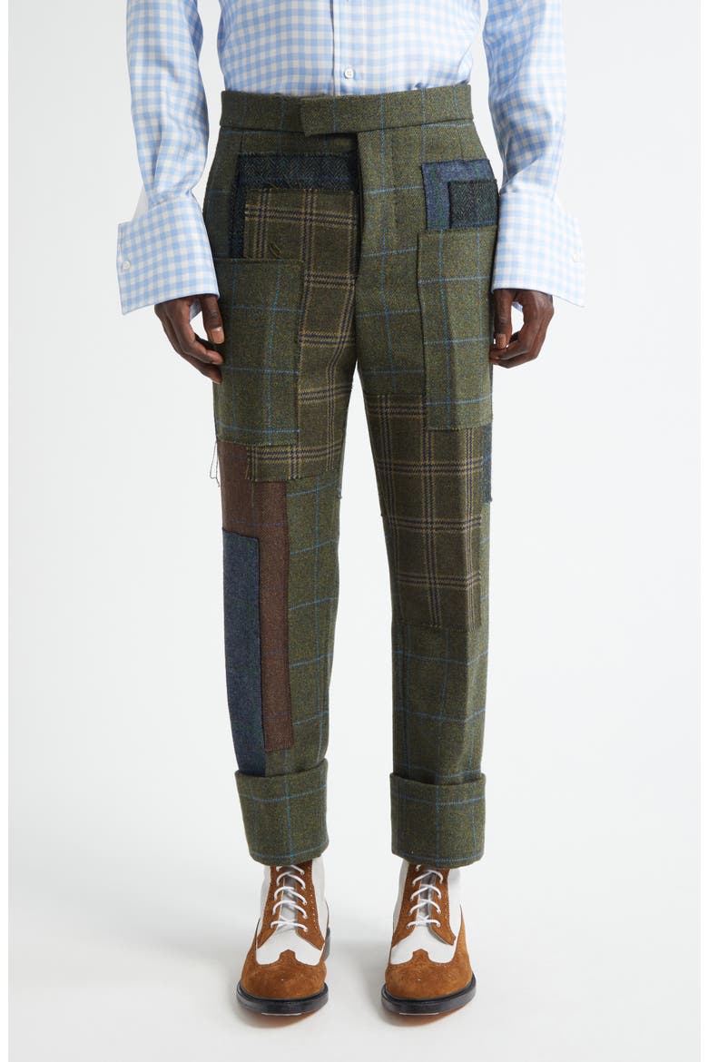 Fit 1 Patchwork Wool Backstrap Trousers, Main, color, SEASONAL MULTI