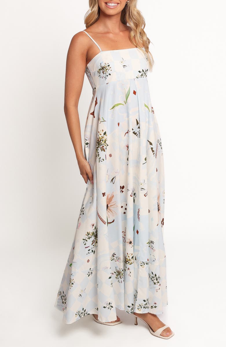 Petal & Pup Emmeline Floral Maxi Dress, Alternate, color, Blue Floral