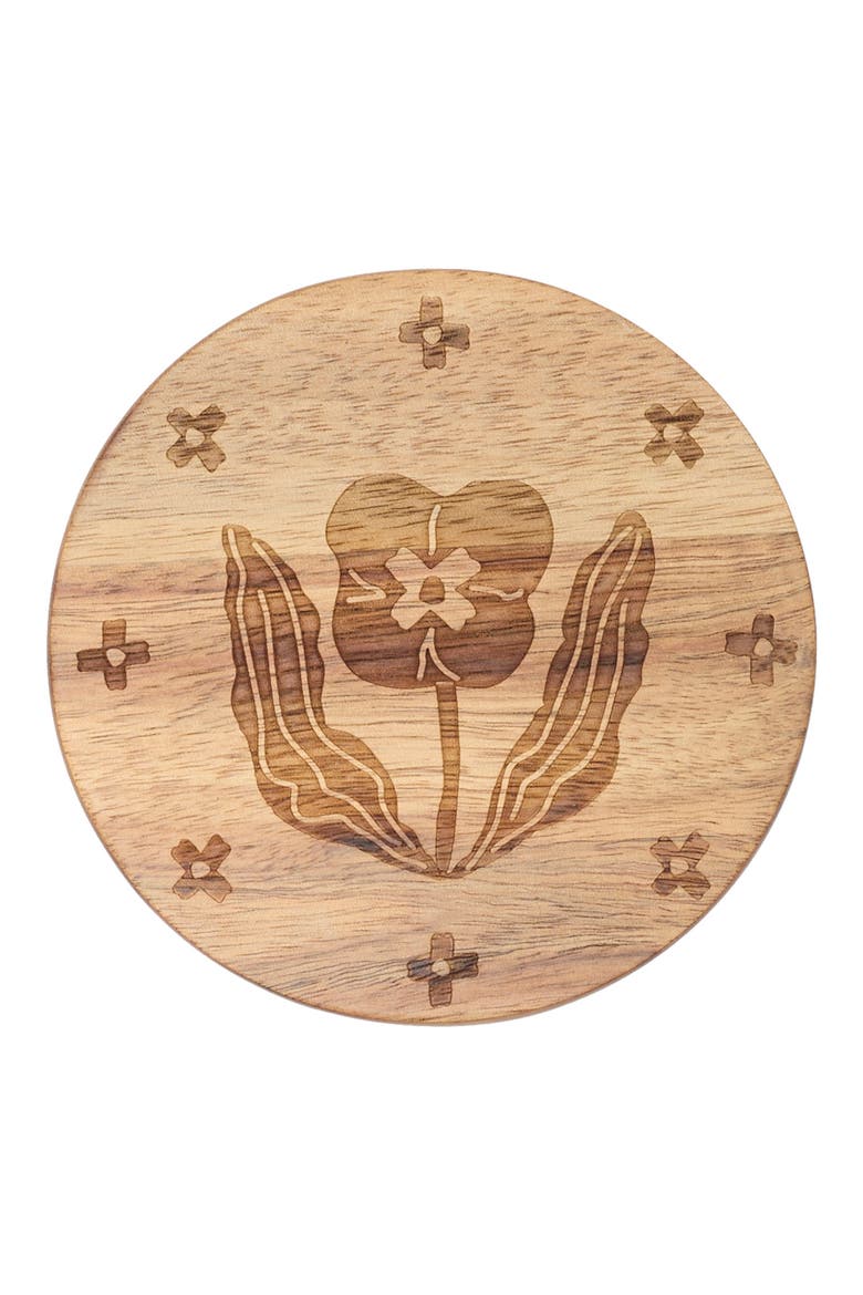 Teppi Acacia Wood Coasters, Main, color, NO COLOR