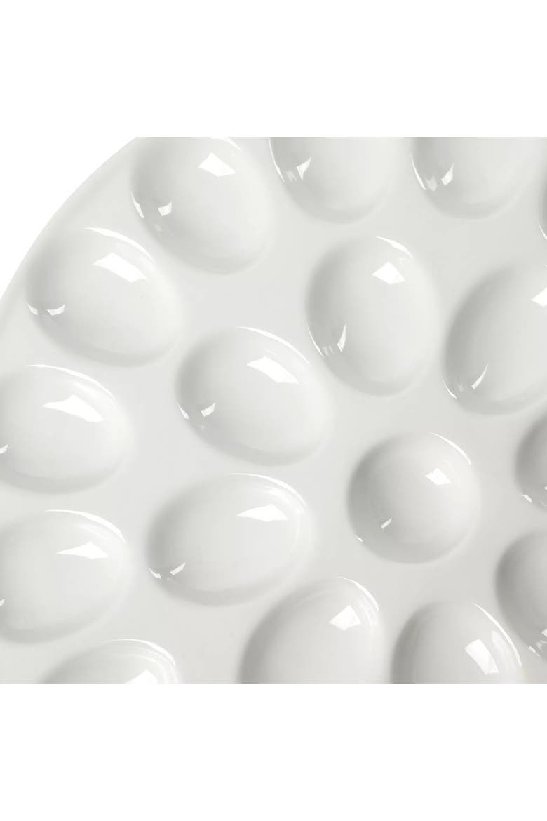 Simply White 13 Inch Egg Serving Platter, Alternate, color, White