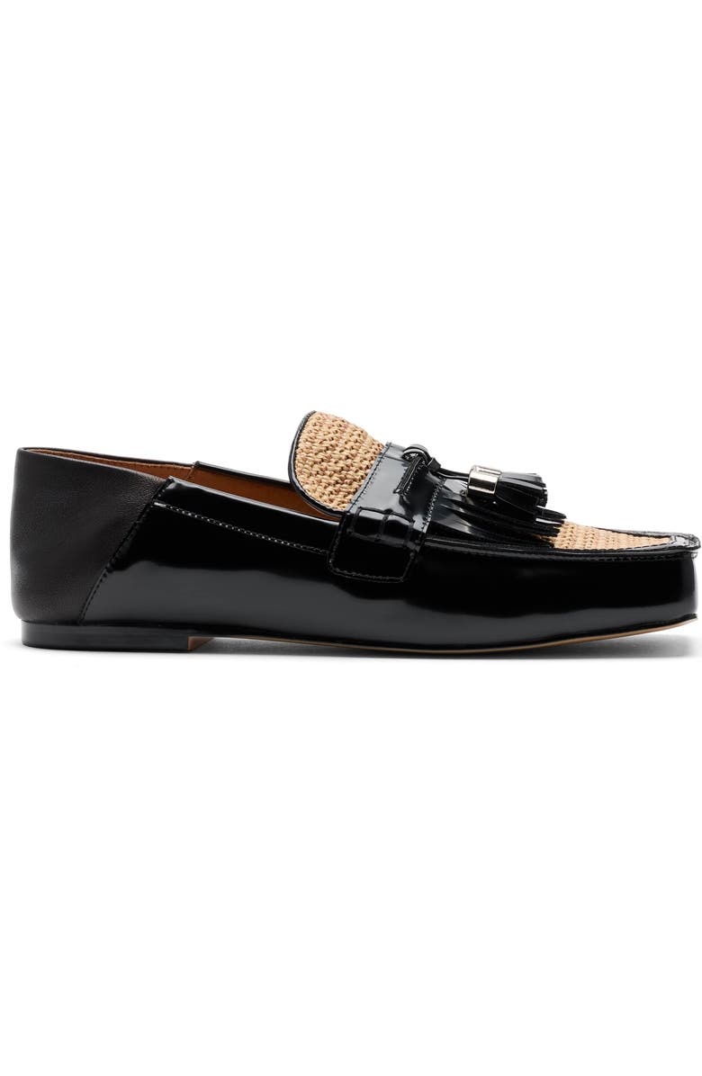 MARC NOLAN Simone Patent Leather Tassel Loafers, Main, color, Black/Tan
