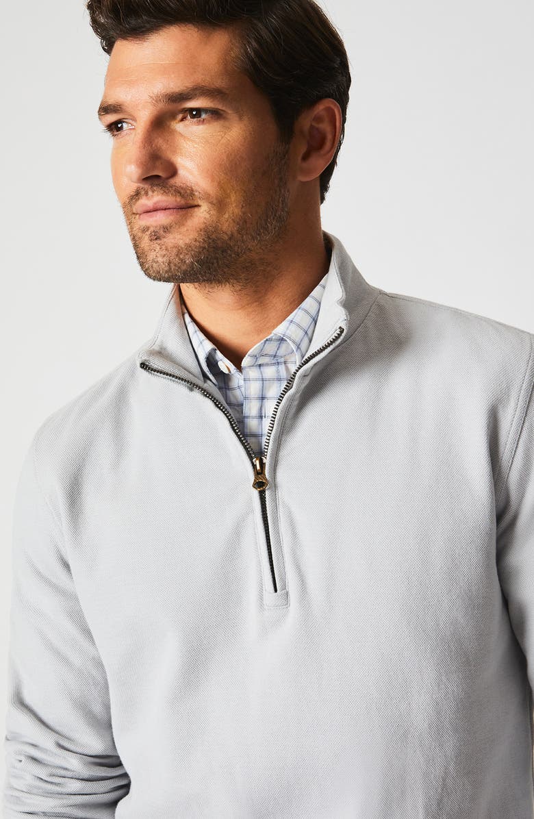 Billy Reid Cullman Half Zip Pullover, Alternate, color, Silver