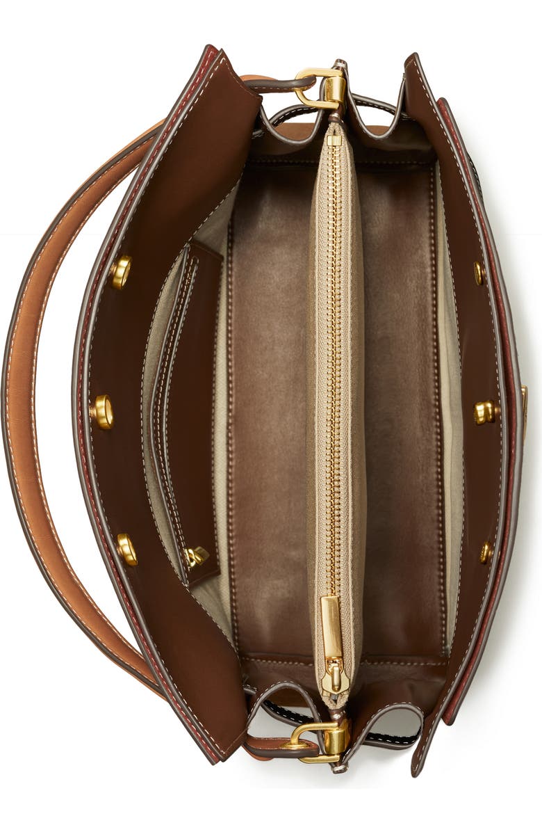 Tory Burch Lee Radziwill Leather Double Bag, Alternate, color,