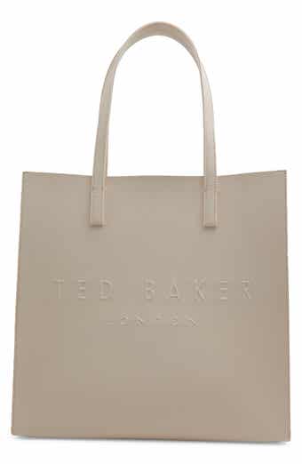 Soocon Debossed Logo Faux Leather Tote