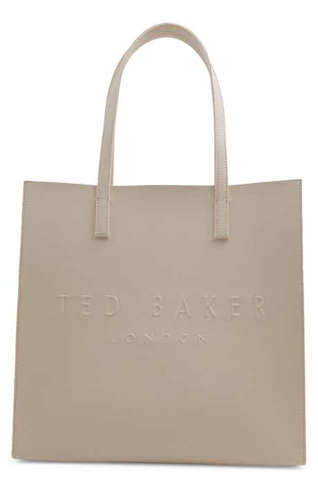 Soocon Debossed Logo Faux Leather Tote