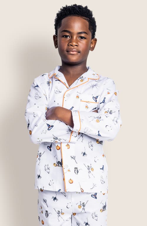 Petite Plume Kids' Trick Or Treat Two-piece Pajamas In White