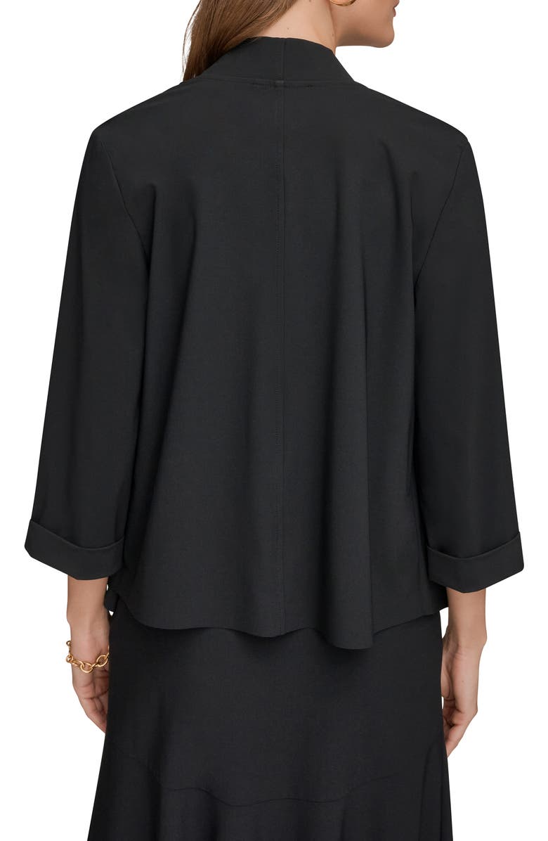Donna Karan New York Open Front Jacket, Alternate, color, Black
