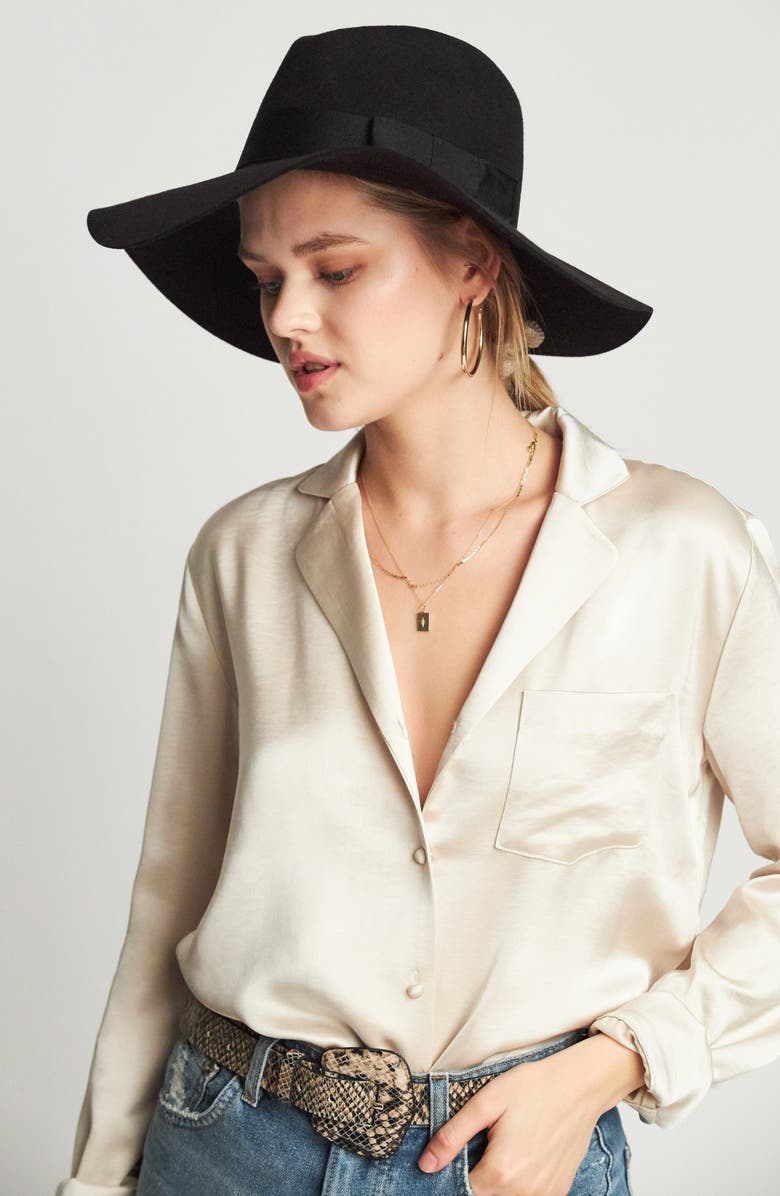 Brixton 'Piper' Floppy Wool Hat, Alternate, color, 