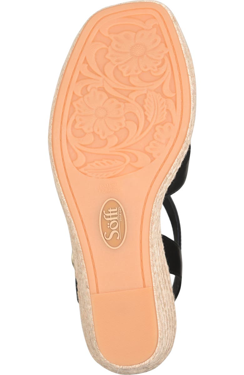 Söfft Norma Slingback Espadrille Platform Wedge Sandal, Alternate, color, Black