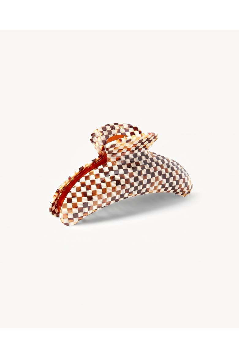 Jumbo Heirloom Claw, Alternate, color, Tortoise Checker